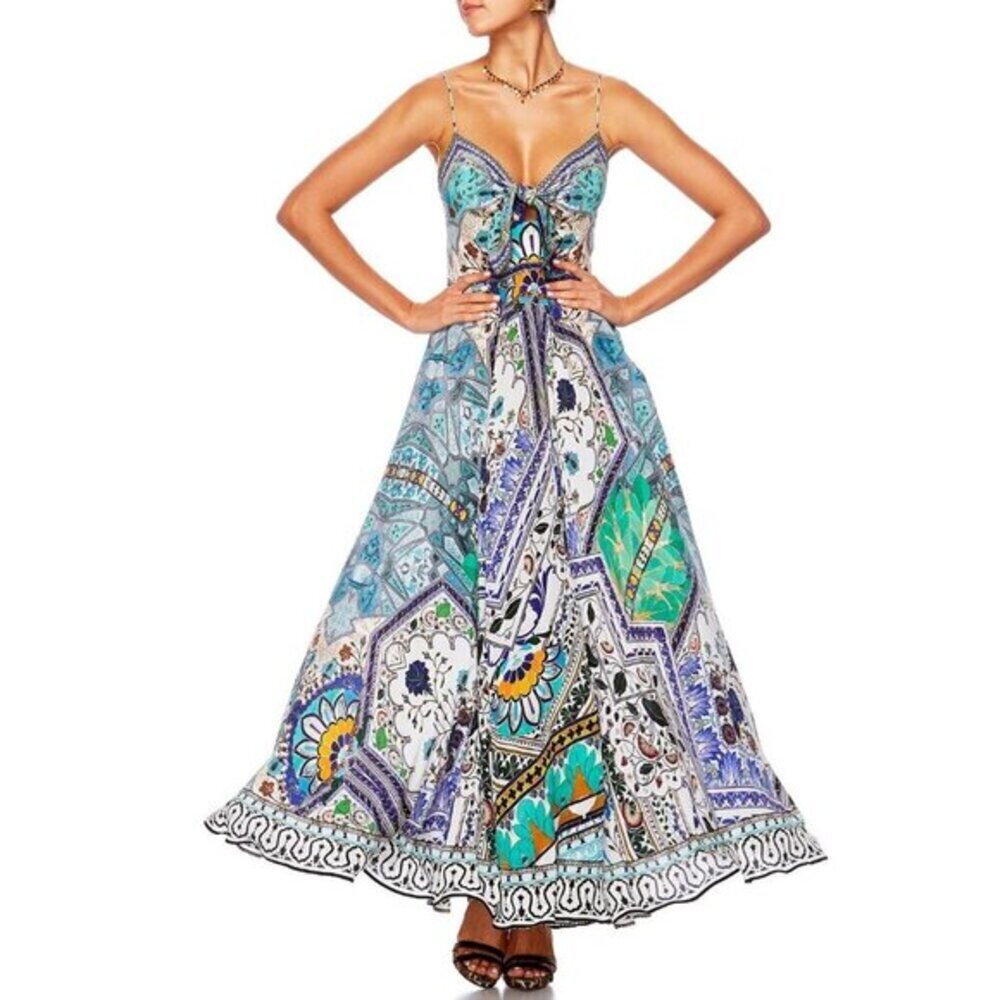 Camilla Everlasting Udaipur Long Dress With Tie Front Medium
